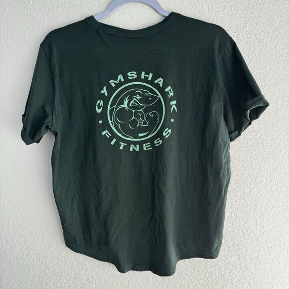 Gymshark Legacy Crop Top Dark Green Extra Small Gym Graphic Tee - Picture 7 of 7